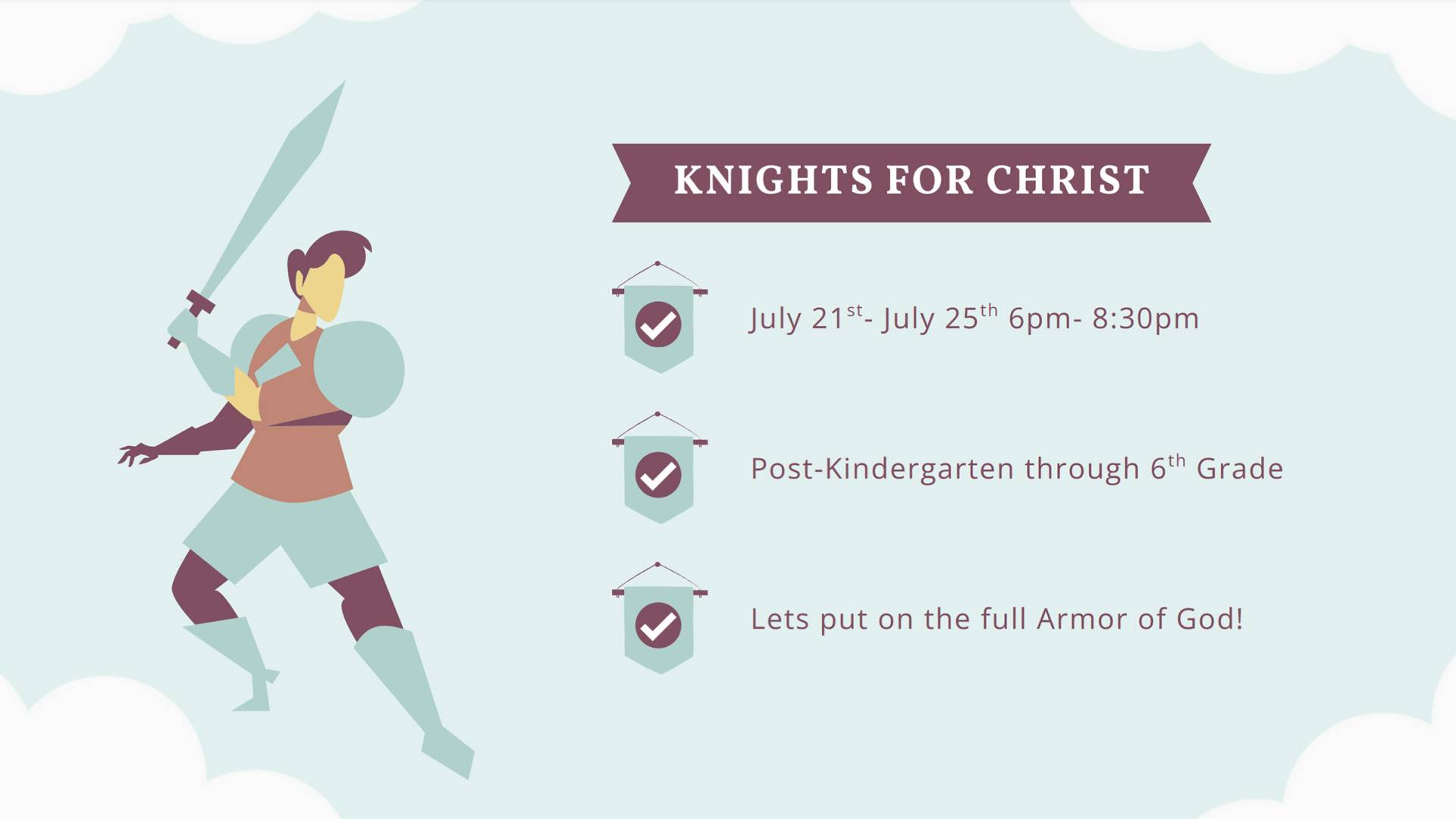 Knights for Christ VBS 2025